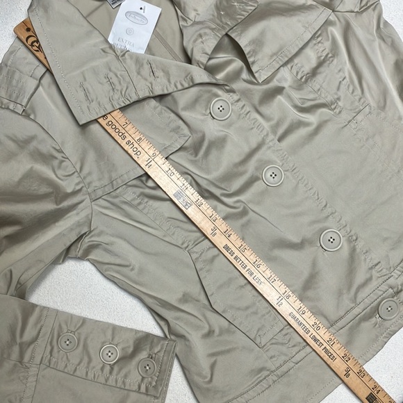 Talbots Vintage Cotton Lightweight Jacket Khaki Beige Crop Short - Picture 6 of 12